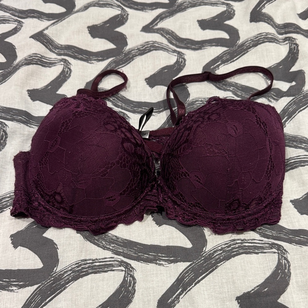 Marilyn Monroe Deep Burgundy Lace Bra